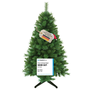Künstlicher Weihnachtsbaum HXT 1101 Colorado-Mix, 150 cm, mit grünen PVC-Nadeln, Metallständer und Vergleich.org-Auszeichnung „Sehr gut“.