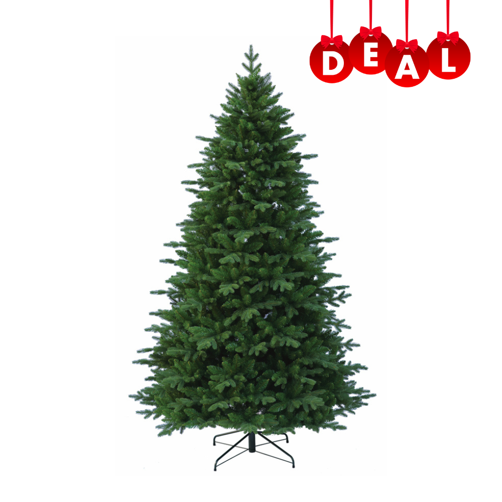 K_nstlicher_Weihnachtsbaum_mit_dichten_gr_nen_Zweigen_auf_schwarzem_Metallst_nder_stehend._120_cm_Dealzember