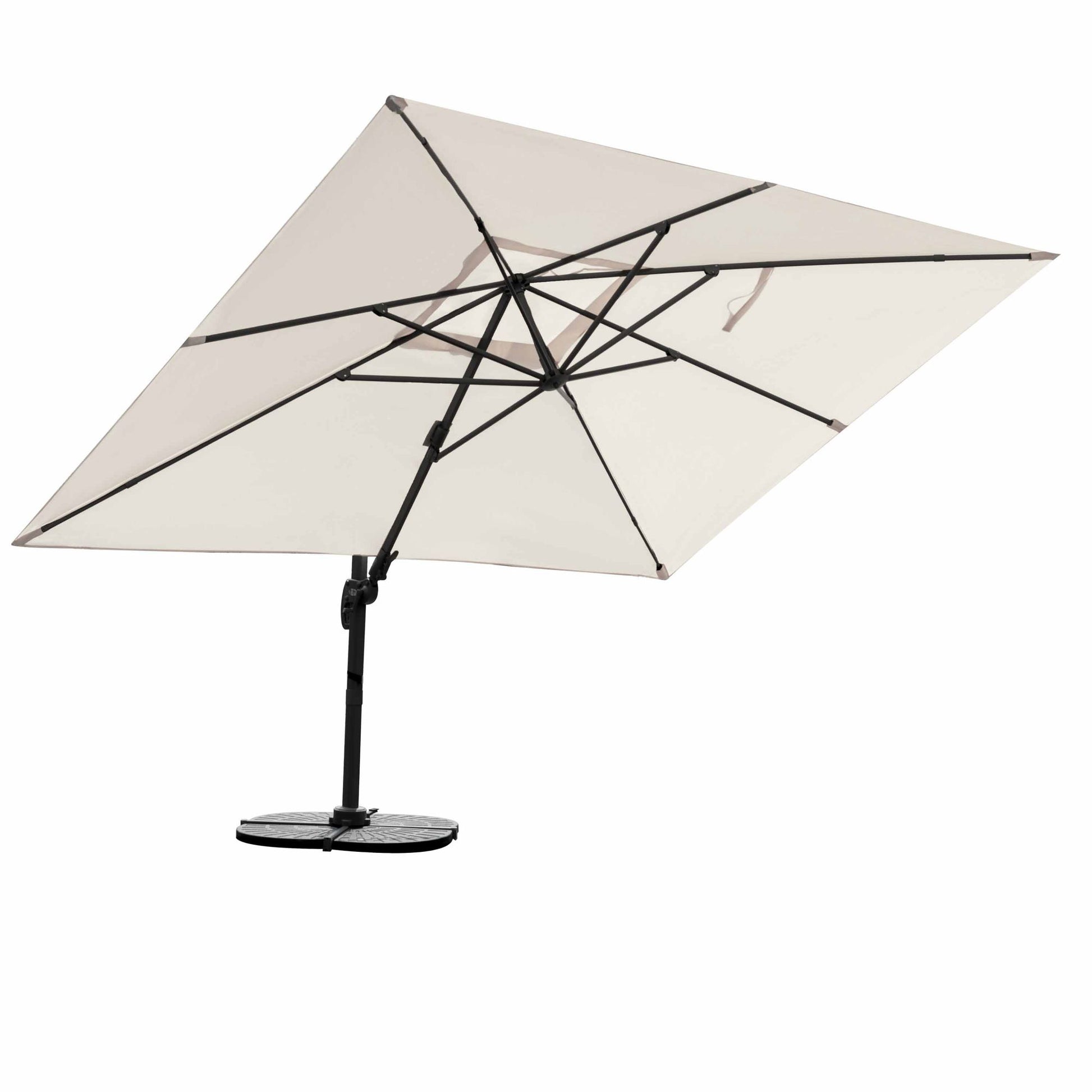 Sand heller Ampelschirm Gastro Sonnenschirm 3x4m inkl. Windsicherung+Schutzhülle