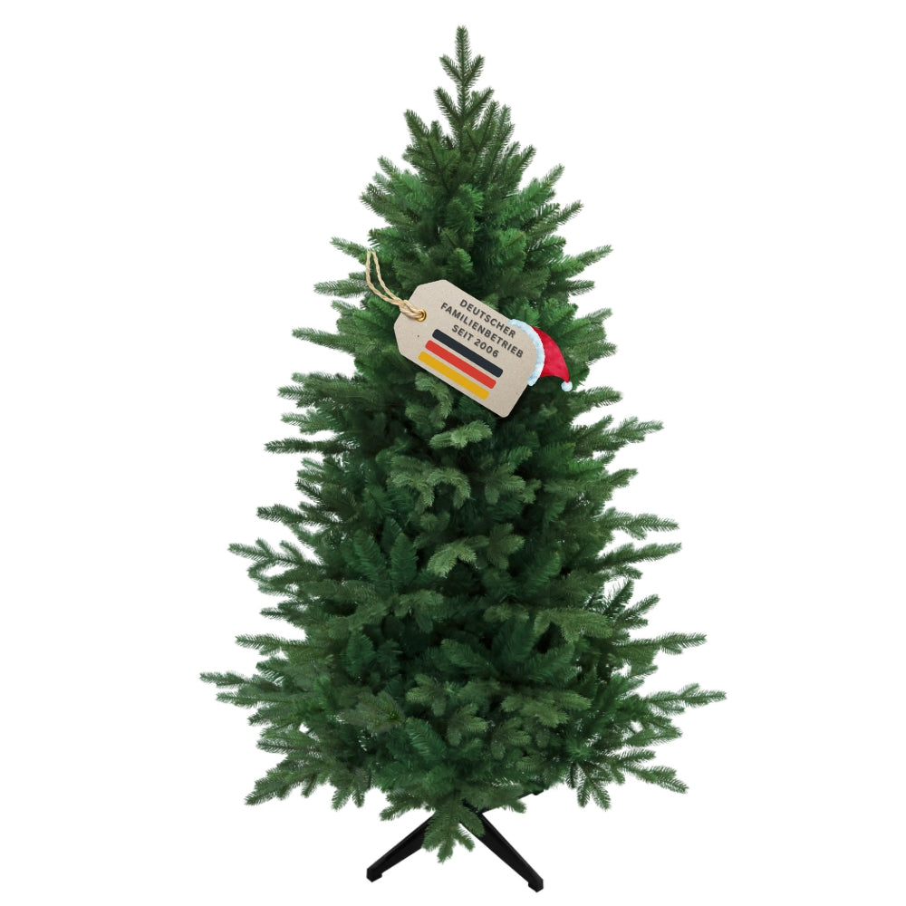 Künstlicher Weihnachtsbaum HXT 23005 mit PE-PVC-Nadelmix, 150 cm hoch, in natürlicher grüner Tannenoptik mit Siegel