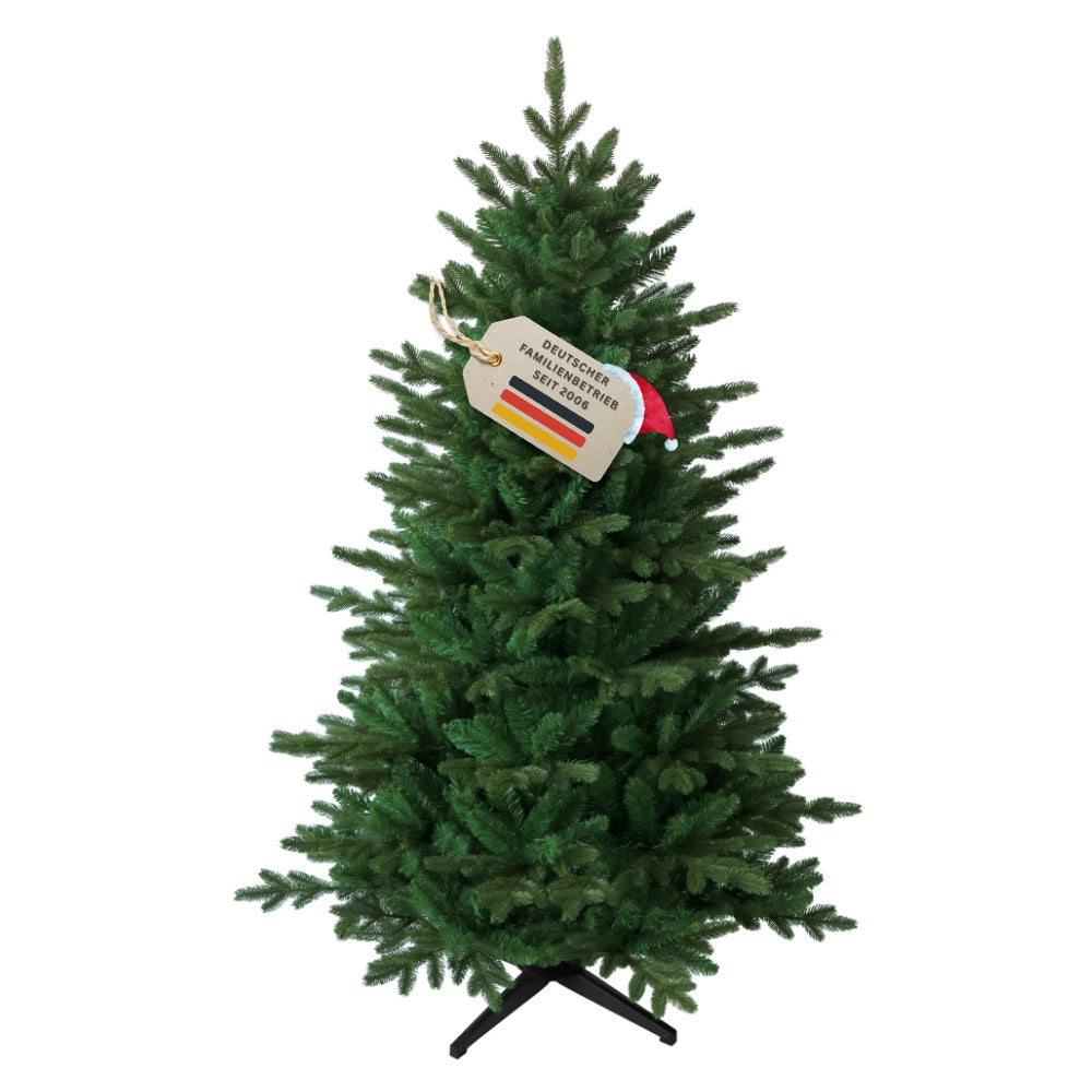 Künstlicher Weihnachtsbaum HXT 23005 mit PE-PVC-Nadelmix, 180 cm hoch, in natürlicher grüner Tannenoptik mit Siegel