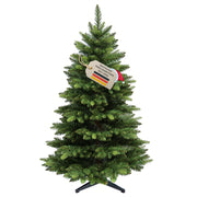 Künstlicher Weihnachtsbaum mit braunem Stamm HXT 23012 mit PE-PVC-Nadelmix, 150 cm hoch, in natürlicher grüner Tannenoptik mit Siegel