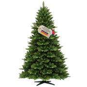 Künstlicher Weihnachtsbaum mit braunem Stamm HXT 23012 mit PE-PVC-Nadelmix, 240 cm hoch, in natürlicher grüner Tannenoptik mit Siegel