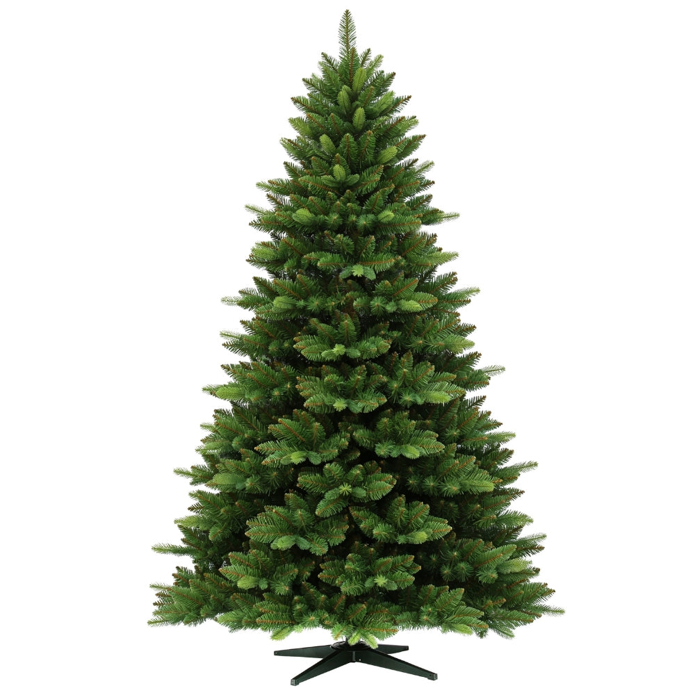 Künstlicher Weihnachtsbaum mit braunem Stamm HXT 23012 mit PE-PVC-Nadelmix, 240 cm hoch, in natürlicher grüner Tannenoptik 