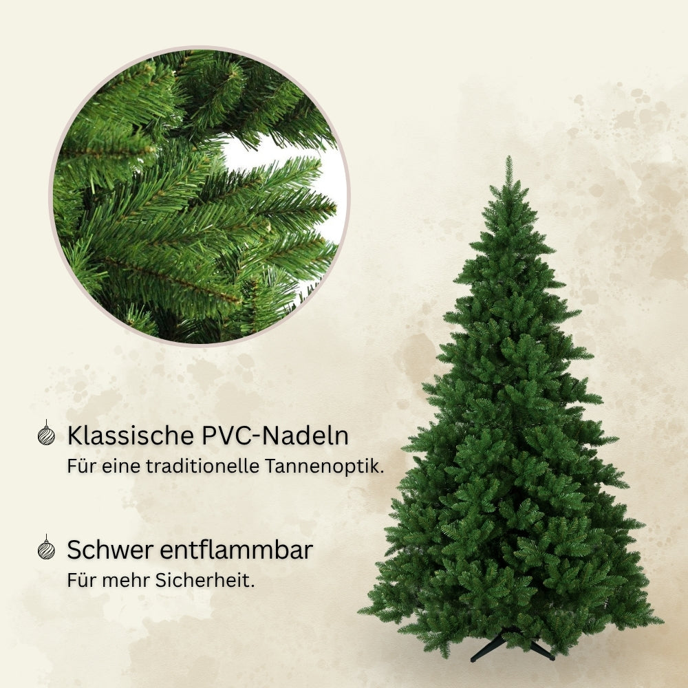 Künstlicher Weihnachtsbaum Spessarttanne 19001 mit klassischen PVC-Nadeln und schwer entflammbarem Material 240 cm