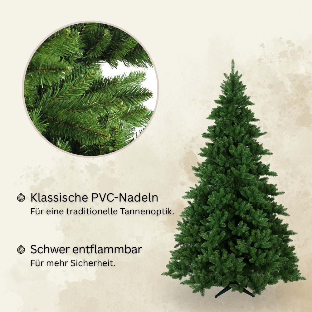 Künstlicher Weihnachtsbaum Spessarttanne 19001 mit klassischen PVC-Nadeln und schwer entflammbarem Material 270 cm