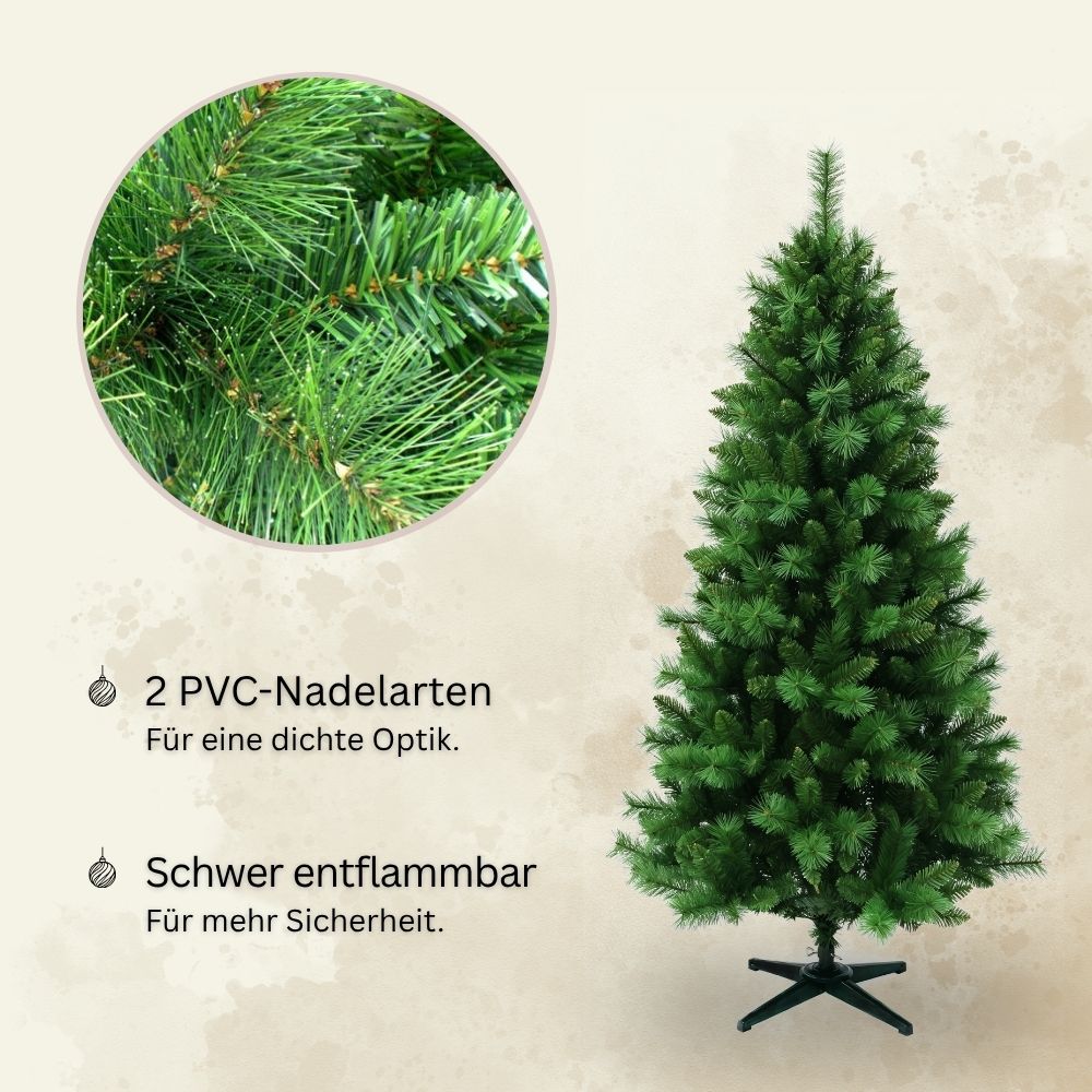 Schmaler künstlicher Weihnachtsbaum SLIM Colorado-Mix, 180 cm, mit zweifarbigen PVC-Nadeln und schwer entflammbarem Material