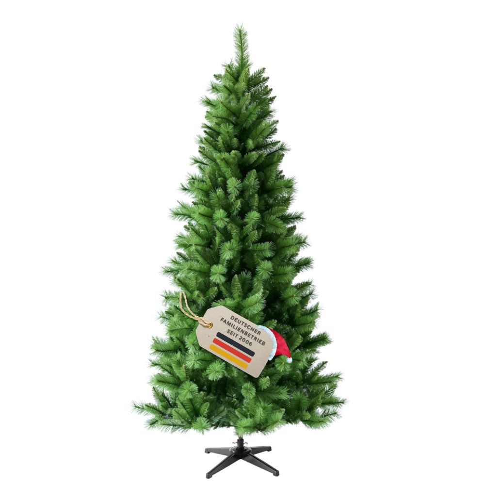 Schmaler künstlicher Weihnachtsbaum SLIM Colorado-Mix, 210 cm hoch, in natürlicher grüner Optik