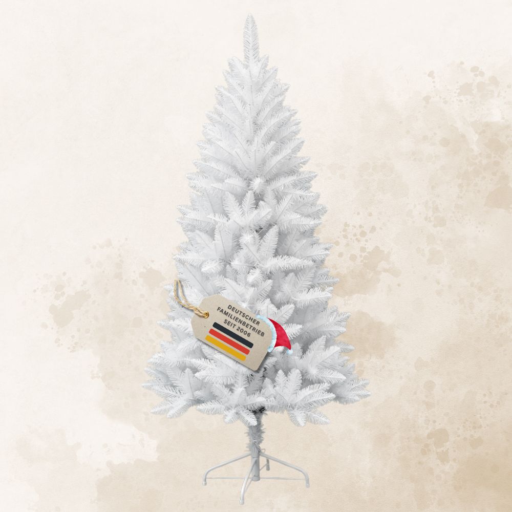 Künstlicher Weihnachtsbaum HXT1015 Snowflake in Weiß, 180 cm hoch, mit Metallständer