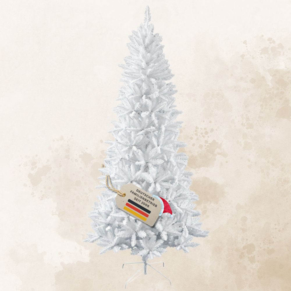 Künstlicher Weihnachtsbaum HXT1015 Snowflake in Weiß, 240 cm hoch, mit Metallständer