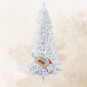 Künstlicher Weihnachtsbaum HXT1015 Snowflake in Weiß, 240 cm hoch, mit Metallständer